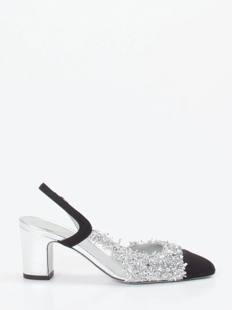 Konstantin Starke – Slingpumps aus Metallicleder Silber