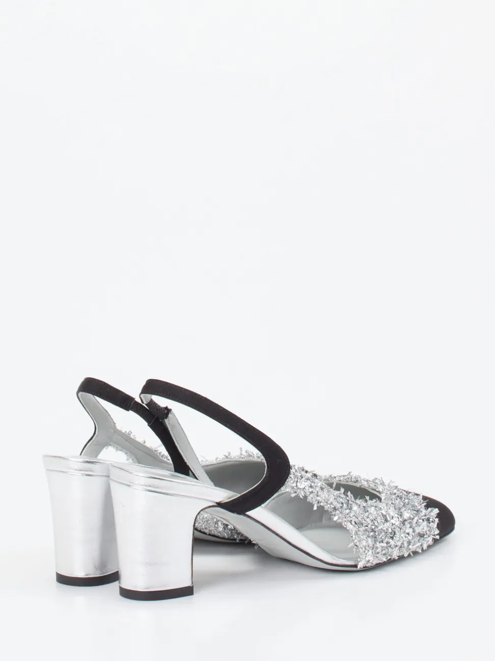 Konstantin Starke – Slingpumps aus Metallicleder Silber