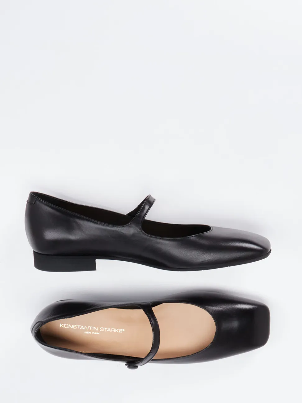 Konstantin Starke – Spangenpumps aus Lammleder schwarz