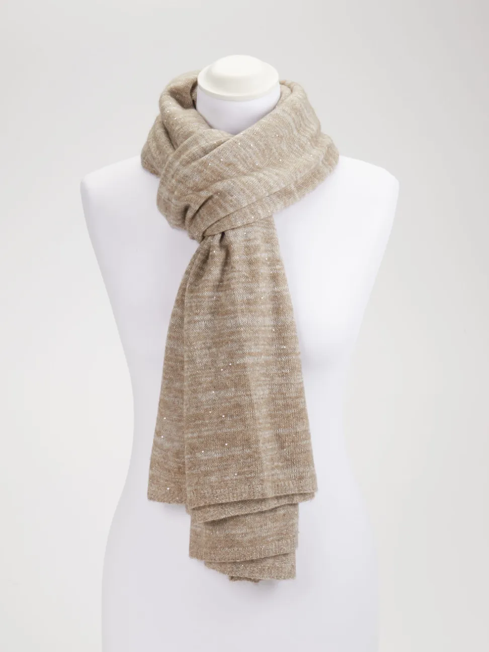 Konstantin Starke – Strickschal aus Textil in Beigebraun