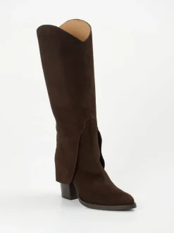 Konstantin Starke – Western Boots aus Veloursleder braun