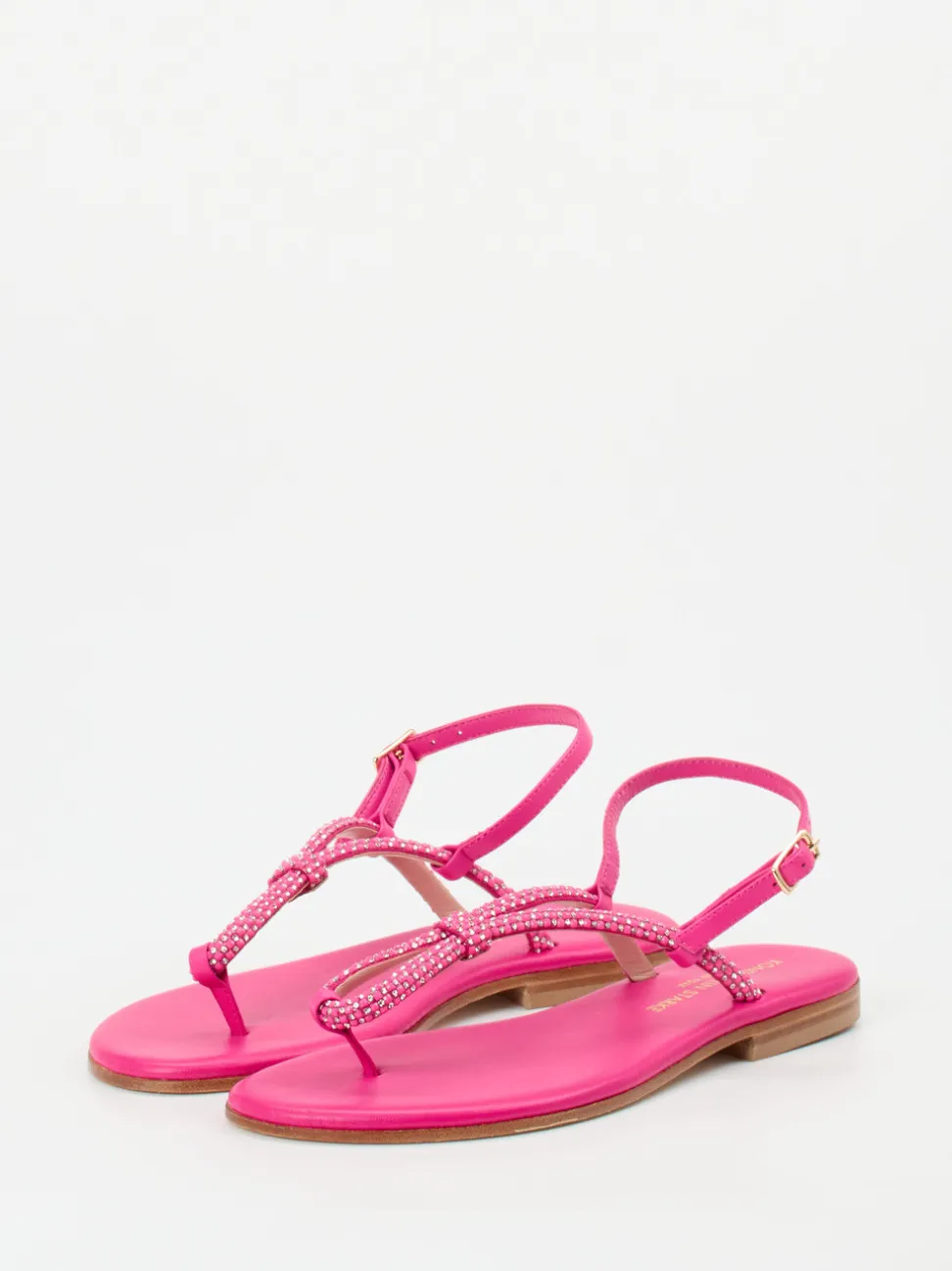 Konstantin Starke – Zehentrenner-Sandale aus Leder pink