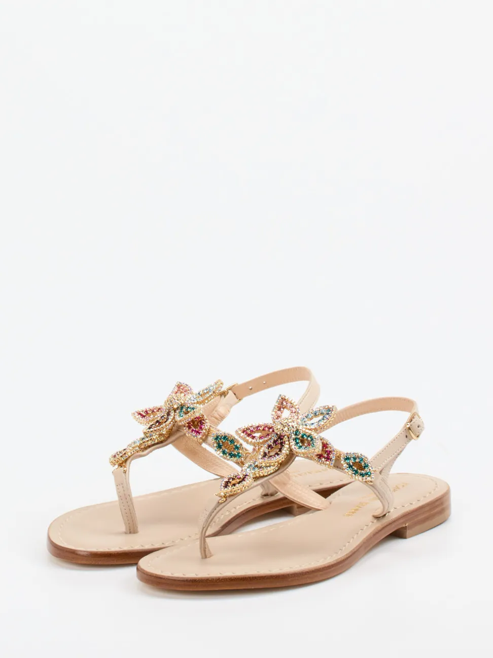 Konstantin Starke – Zehentrenner-Sandale aus Leder beige