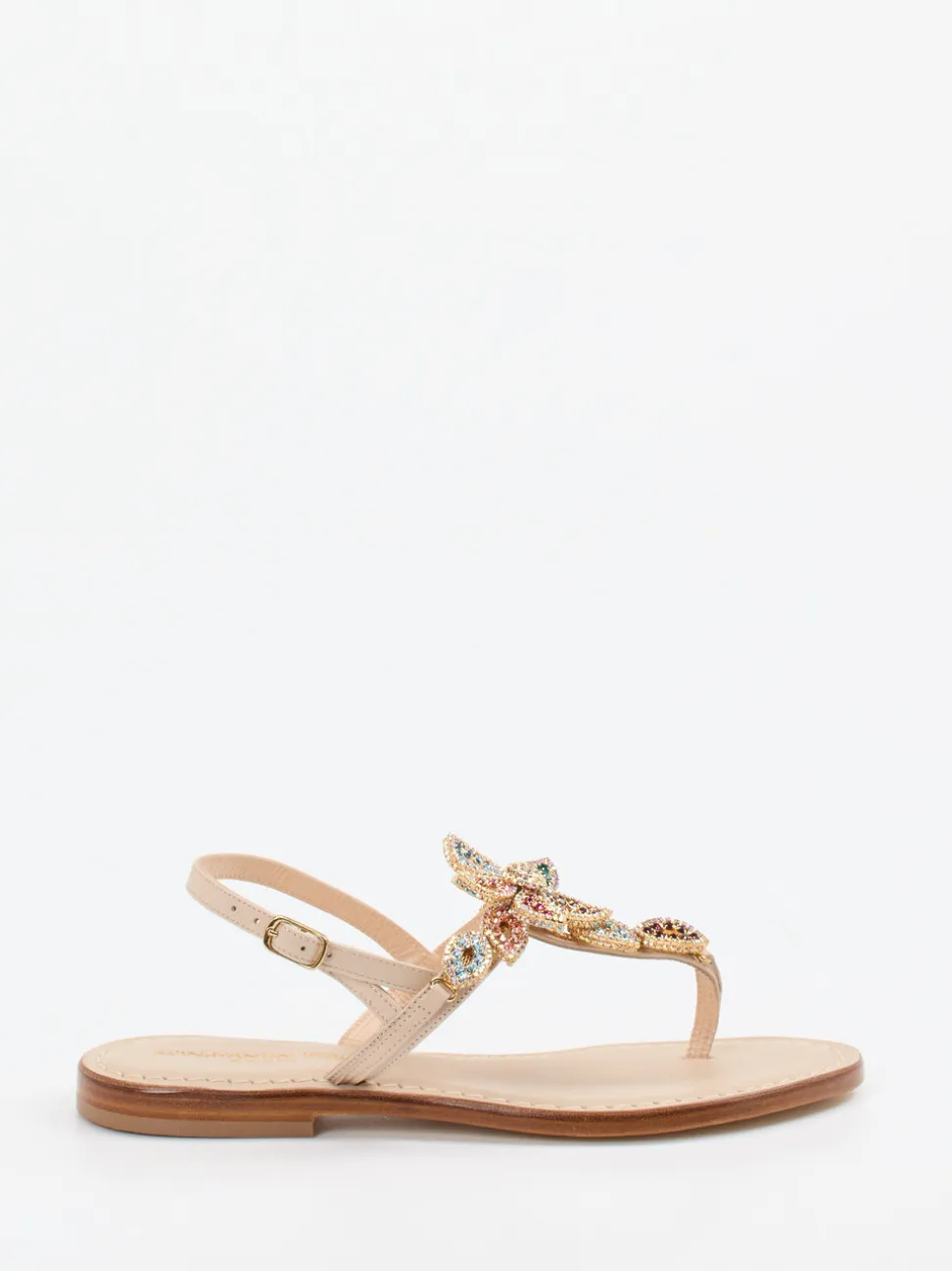 Konstantin Starke – Zehentrenner-Sandale aus Leder beige