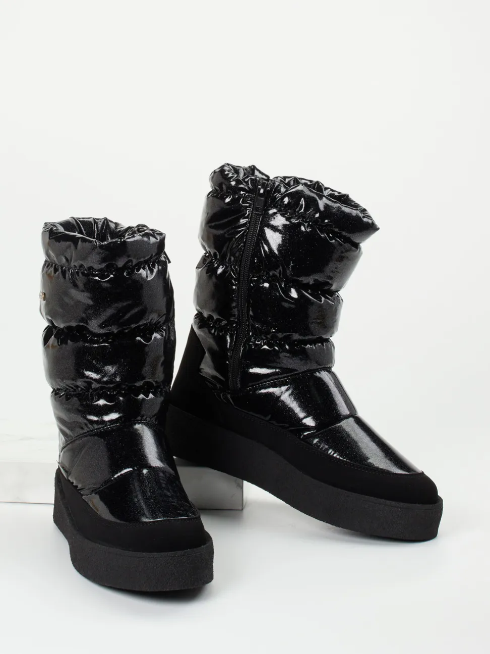 Lackner – Winterstiefel aus Nylon schwarz glänzend