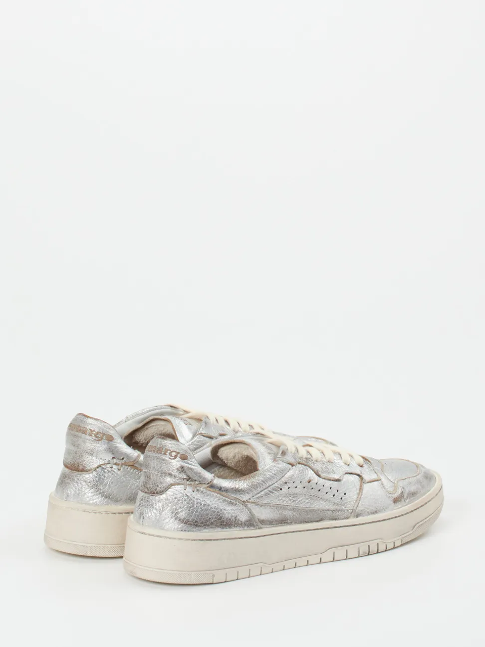 Lemargo – Sneaker aus Metallicleder silberfarben