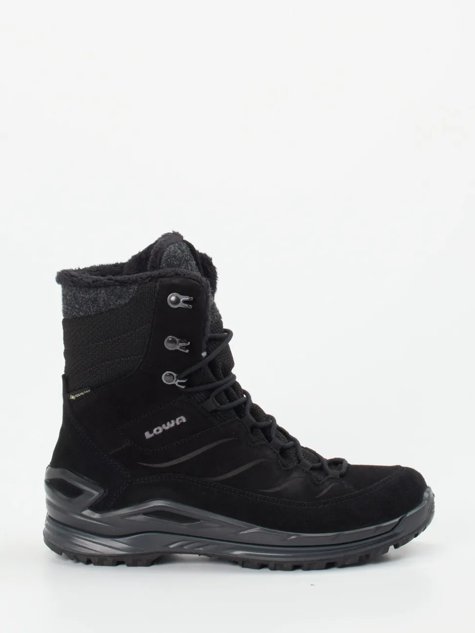 Lowa – Winterstiefel aus Veloursleder schwarz