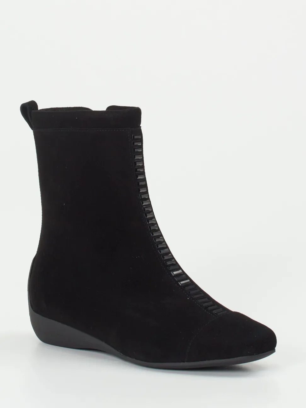 Mania – Ankle Boots aus Veloursleder Schwarz