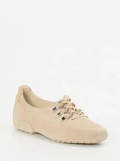 Mania – Schnürschuh aus Veloursleder Beige