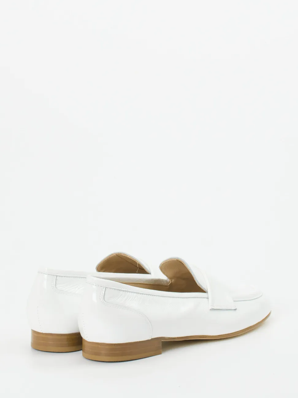 Mannori – Loafer aus Lackleder weiß glänzend
