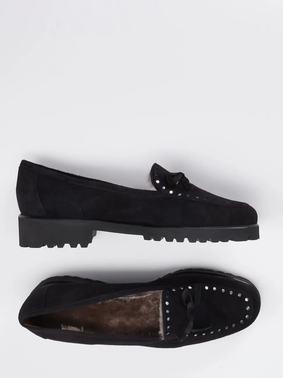 Mannori – Loafer aus Veloursleder in Schwarz