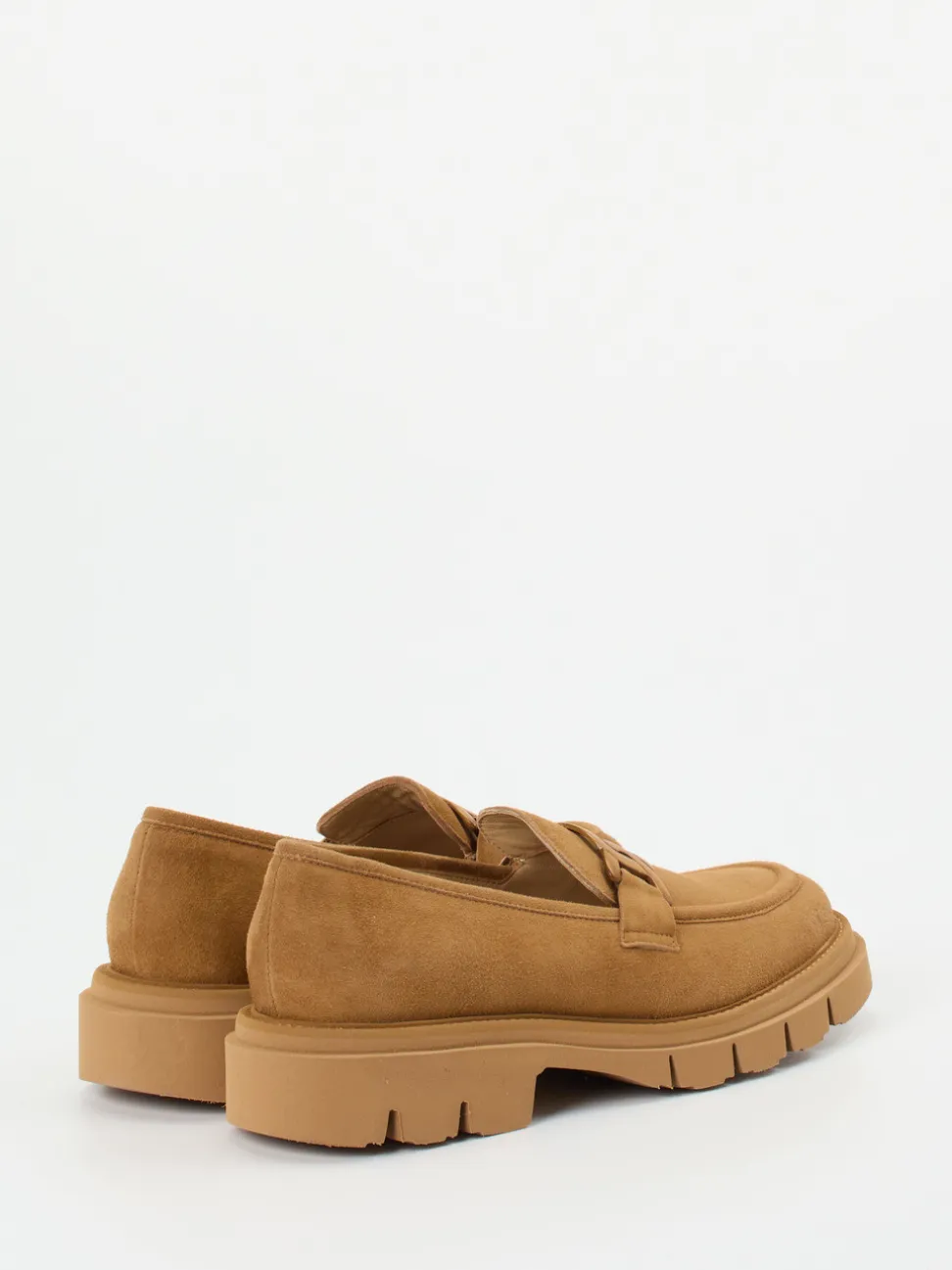 Mannori – Slipper aus Veloursleder Cognacbraun