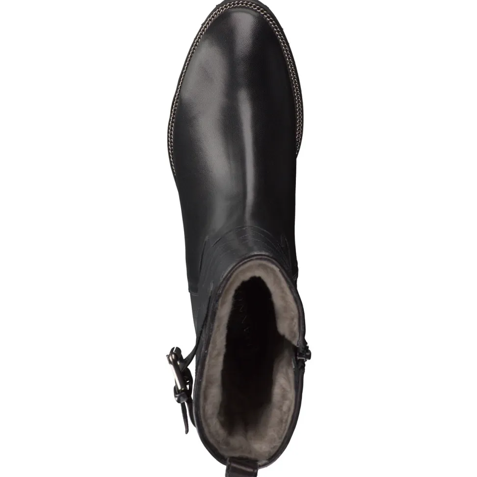 Mannori – Stiefel aus Lammleder mit Steppung Schwarz
