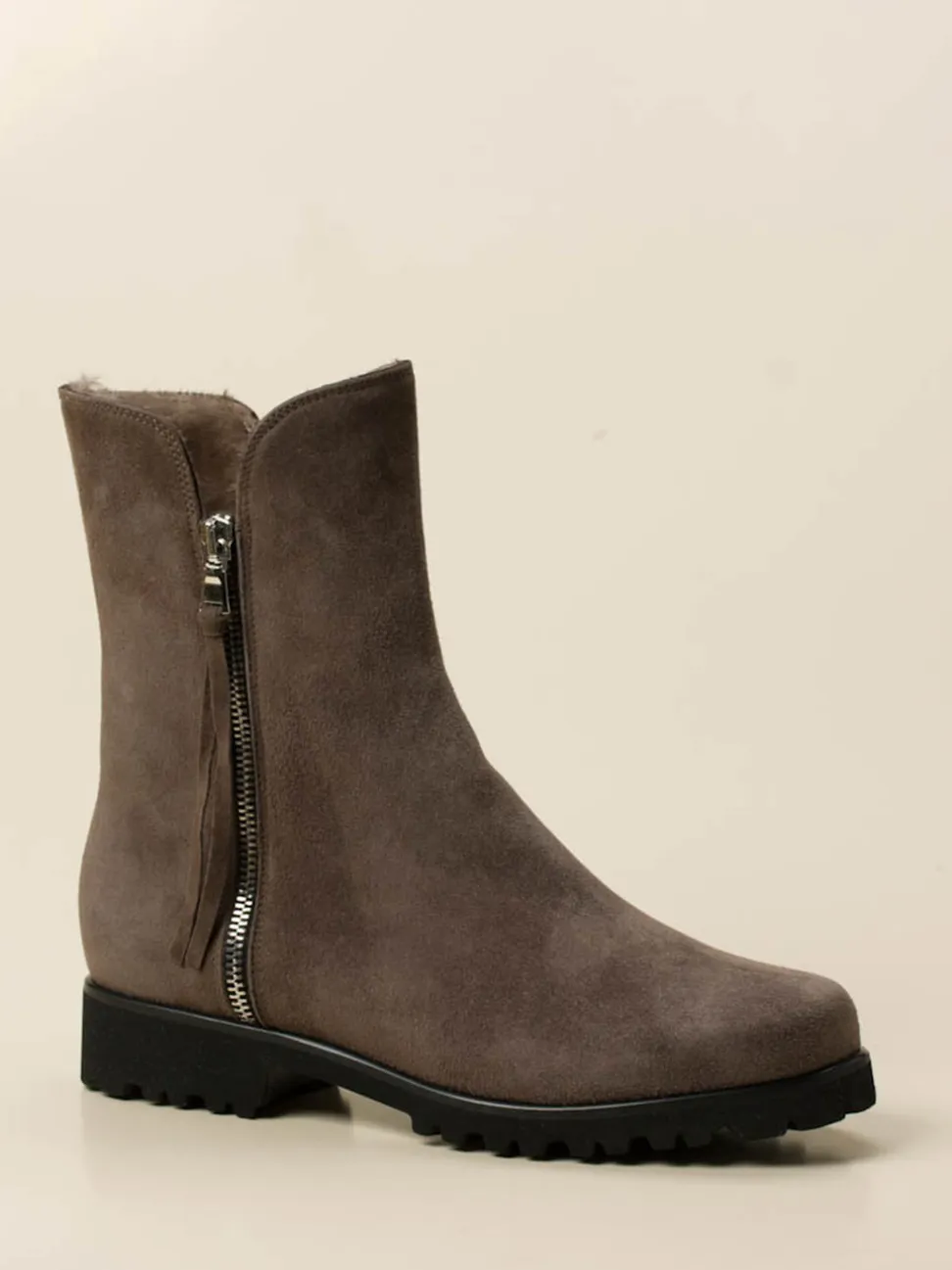 Mannori – Stiefelette aus Veloursleder braun