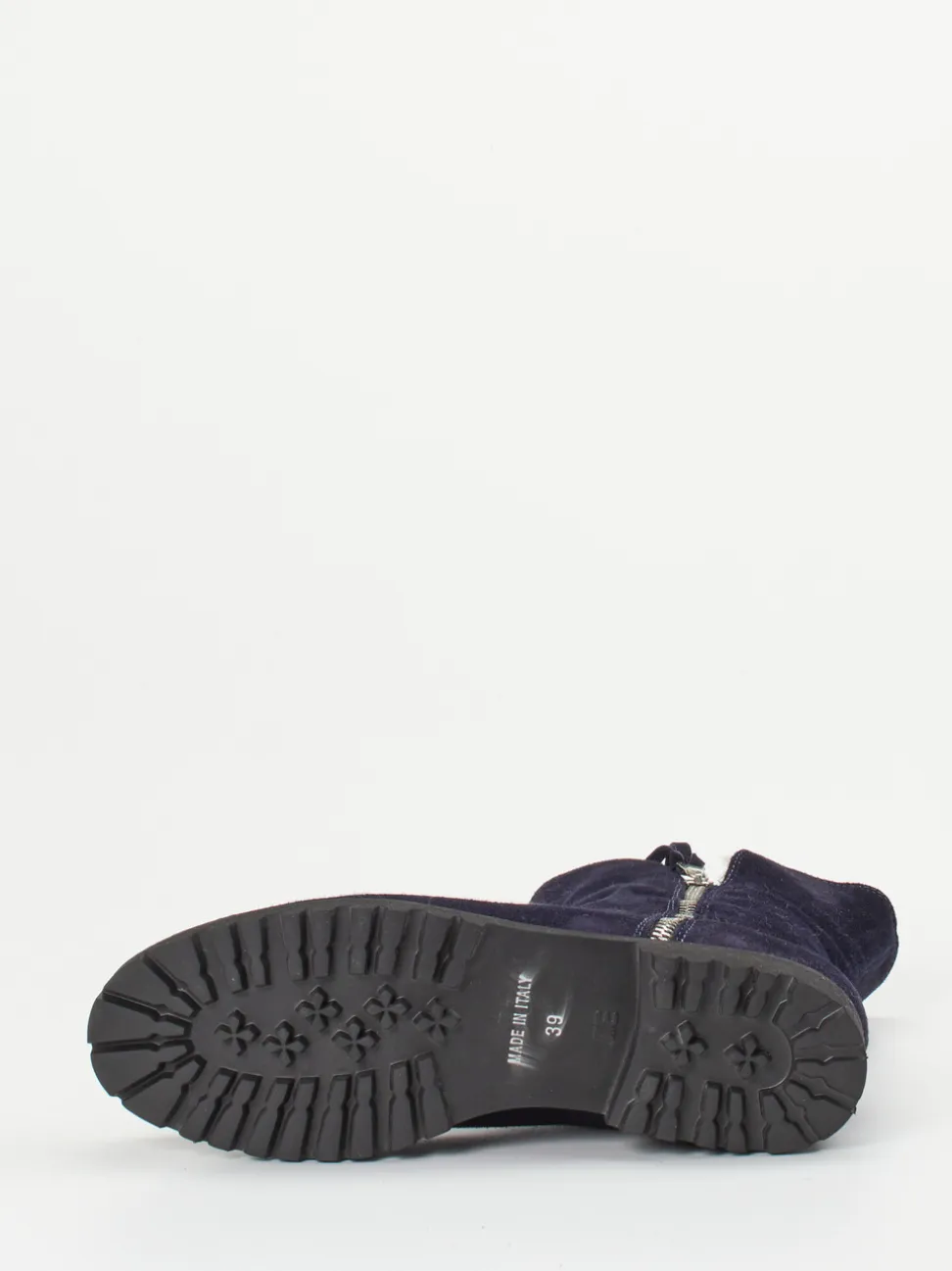 Mannori – Stiefeletten aus Veloursleder dunkelblau