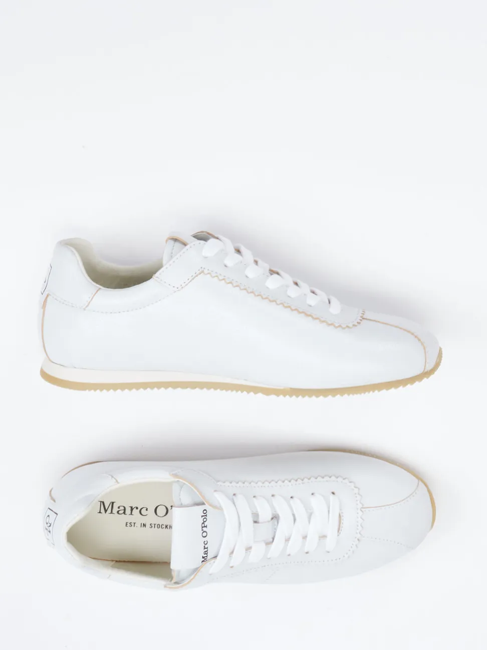 Marc O'Polo – Sneaker aus Kalbleder in Weiß