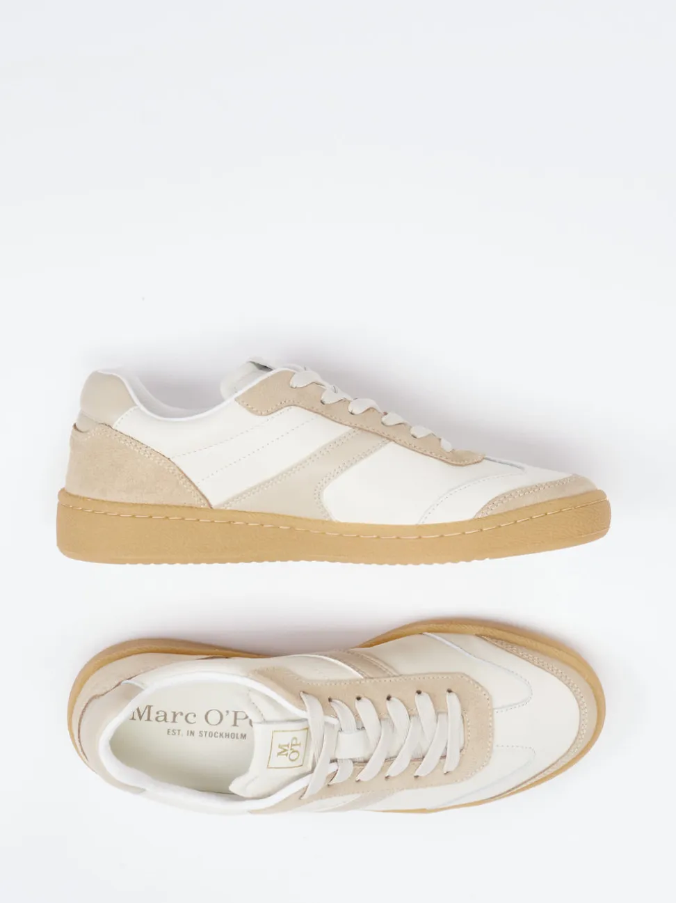 Marc O'Polo – Sneaker aus Kalbleder in Creme