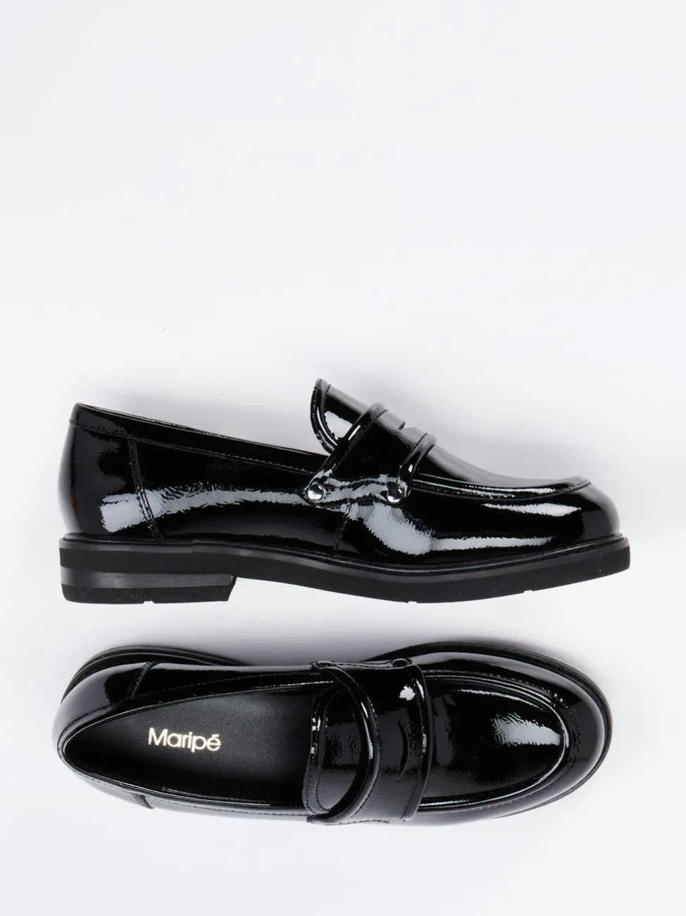 Maripé – Loafer aus Lackleder Schwarz
