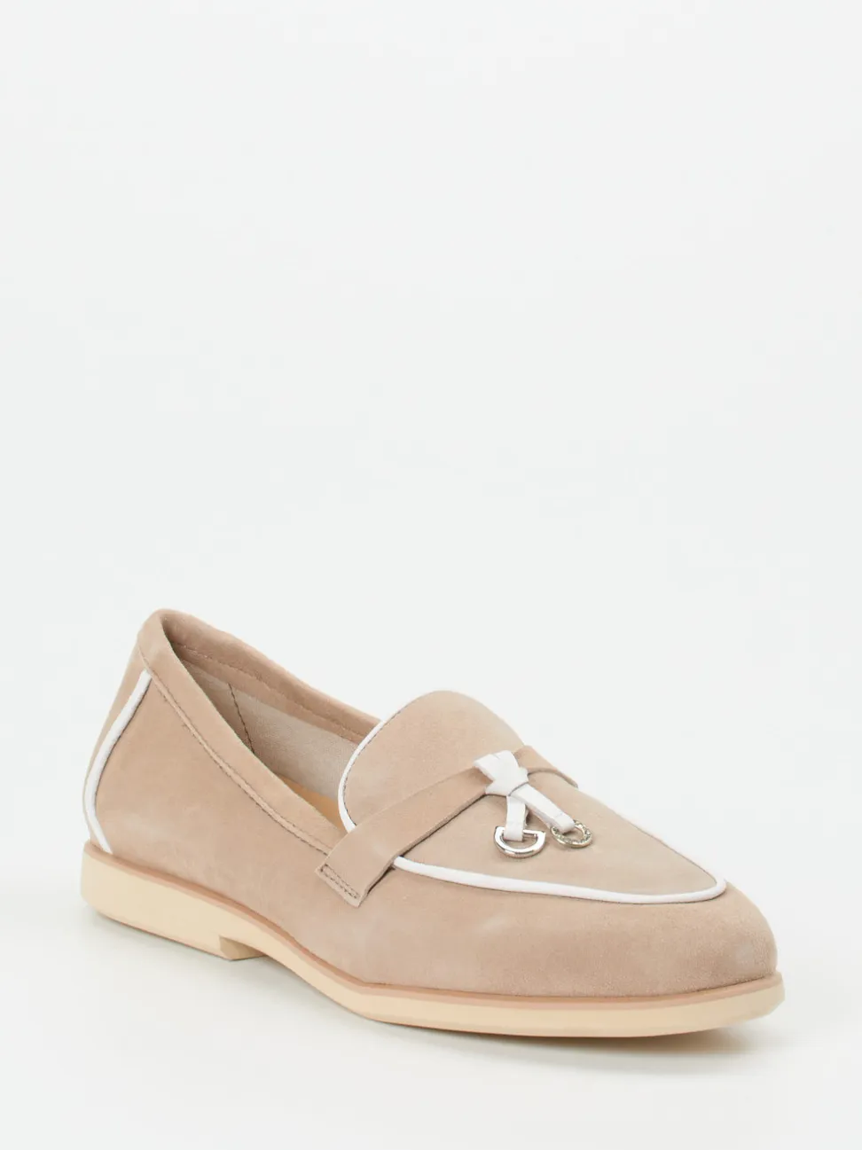 Maripé – Loafer aus Veloursleder in Beige