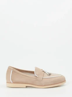 Maripé – Loafer aus Veloursleder in Beige