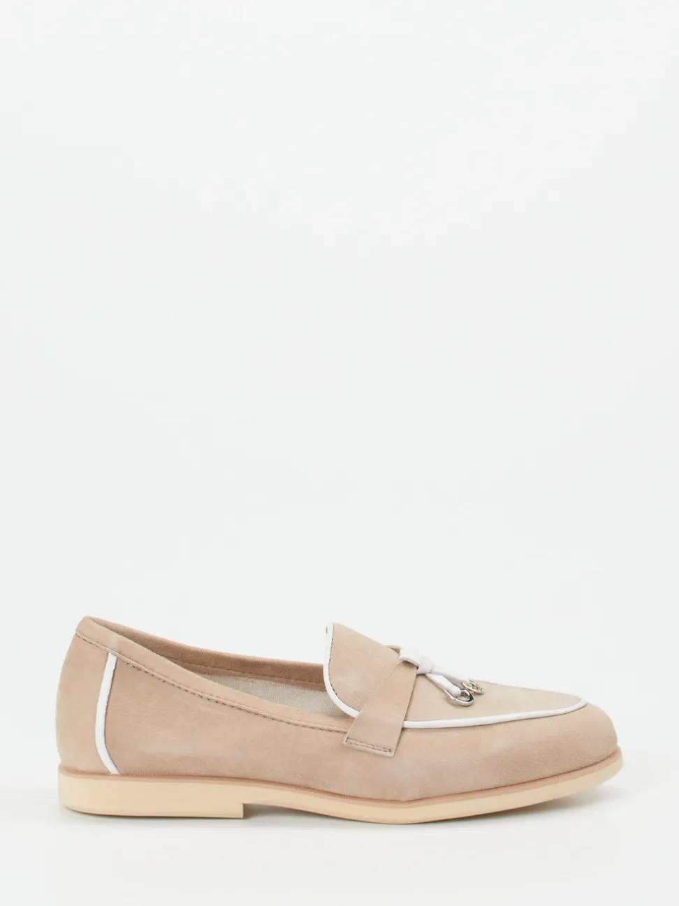 Maripé – Loafer aus Veloursleder in Beige