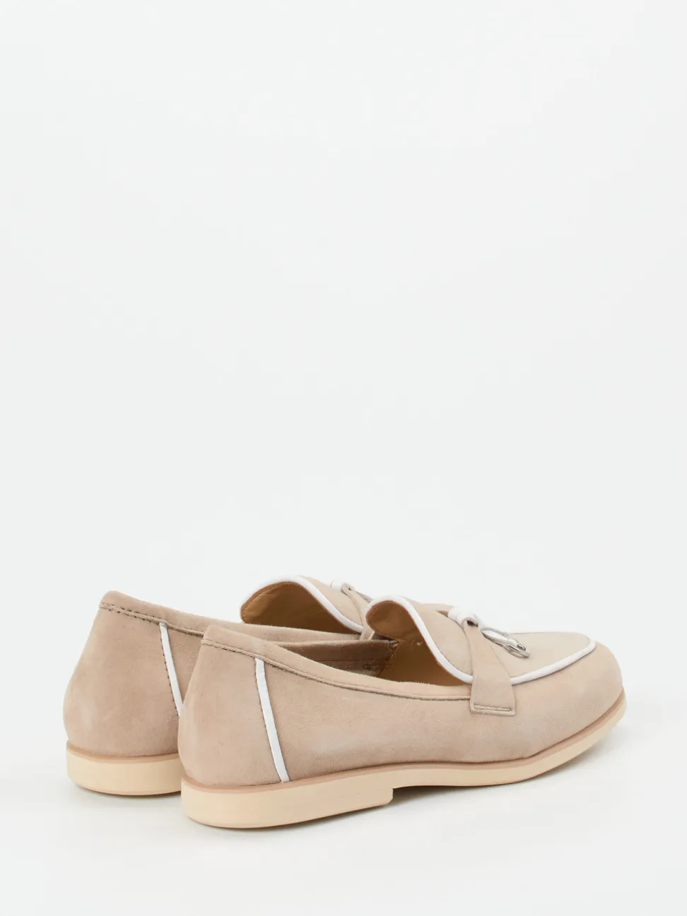 Maripé – Loafer aus Veloursleder in Beige