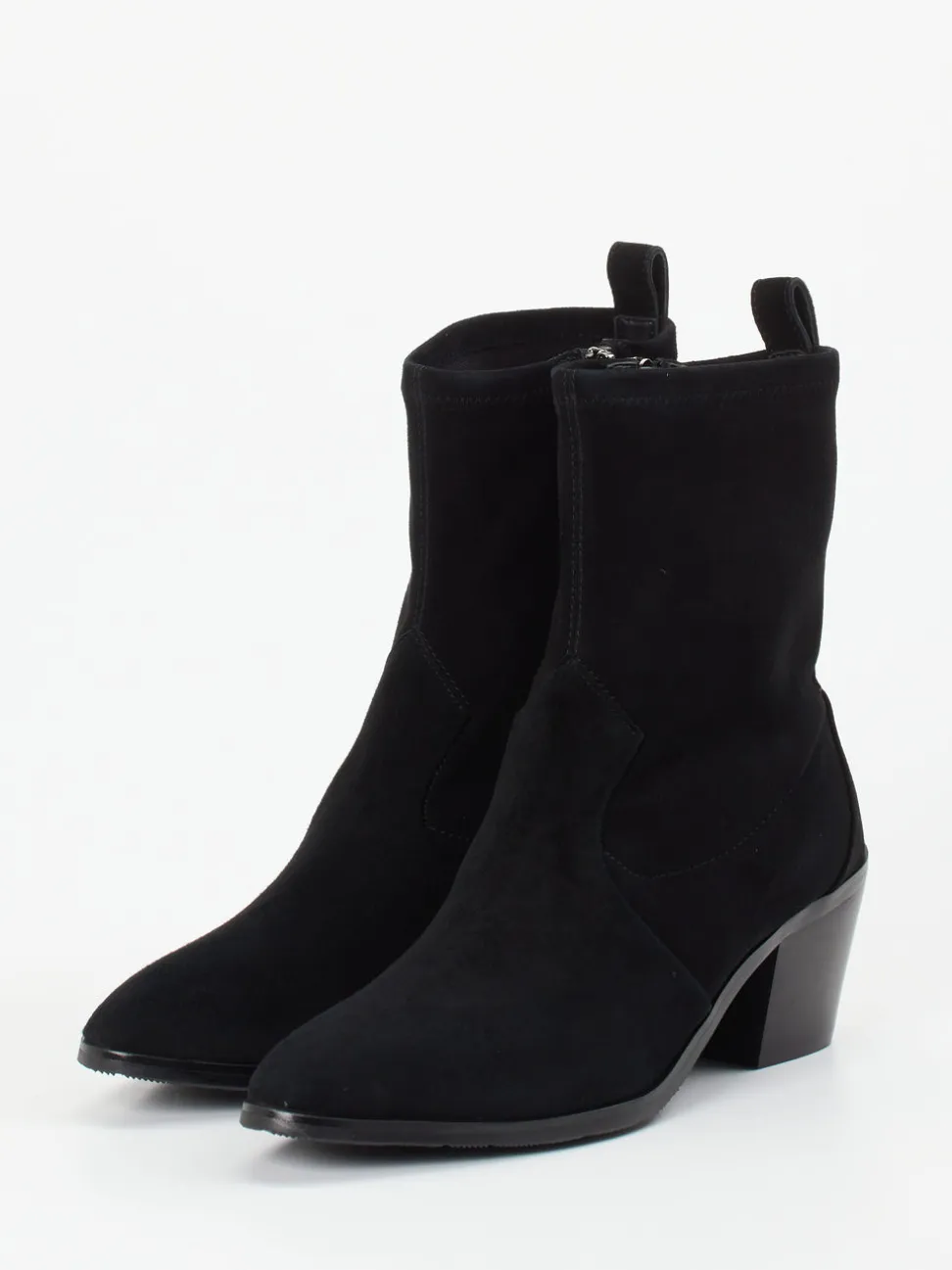 Maripé – Stiefelette aus Veloursleder Schwarz
