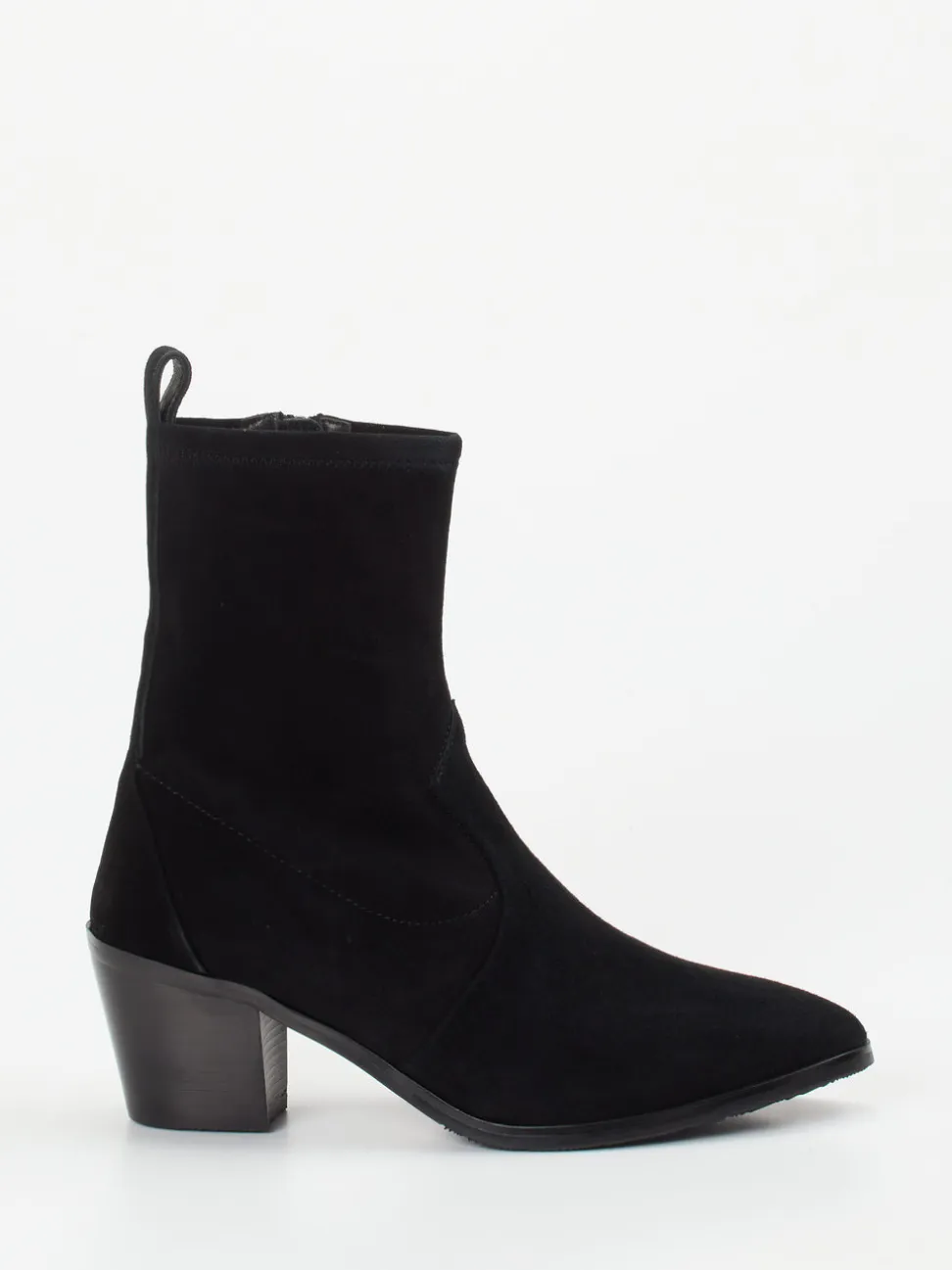 Maripé – Stiefelette aus Veloursleder Schwarz