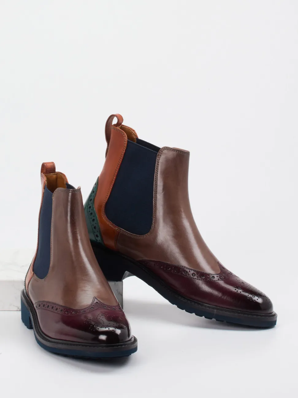 Melvin & Hamilton – Chelsea Boots aus Kalbleder Multi