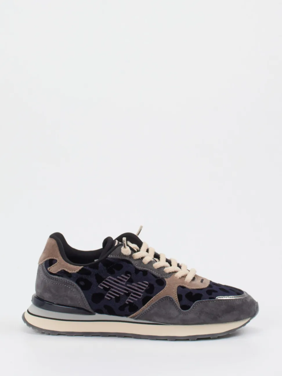 MRP – Retro-Sneaker aus Textil und Veloursleder Dunkelblau