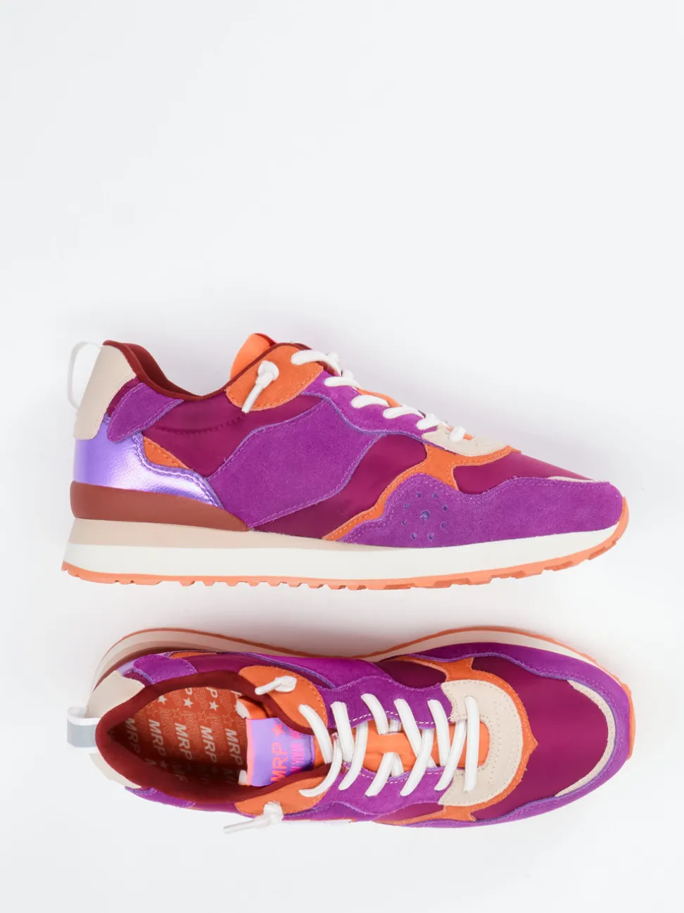 MRP – Sneaker aus Veloursleder und Textil violett