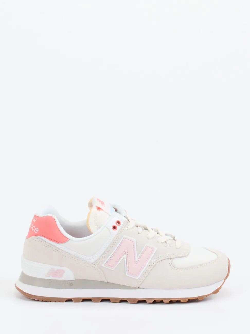 New Balance – Retro-Sneaker aus Textil und Veloursleder beige