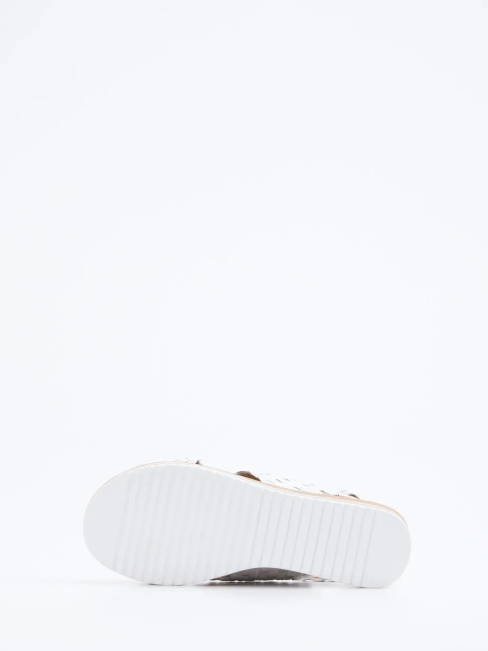 Oh!My Sandals – Plateau-Sandale aus Flechtleder Weiß