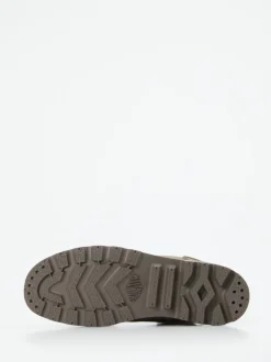 Palladium – Schnürboots aus Nubukleder in Olivgrün