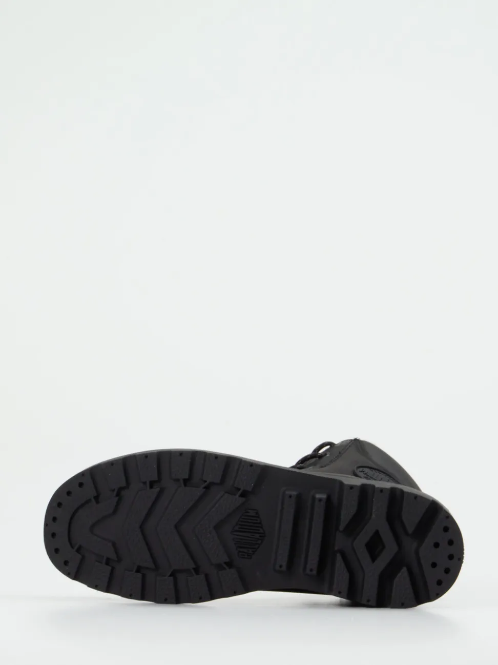 Palladium – Schnürboots aus Fettleder Schwarz