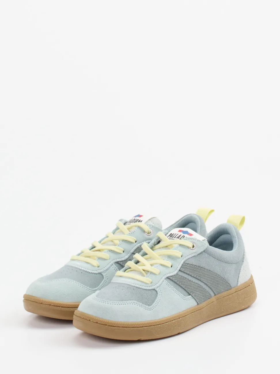Palladium – Sneaker aus Veloursleder und Textil blaugrau