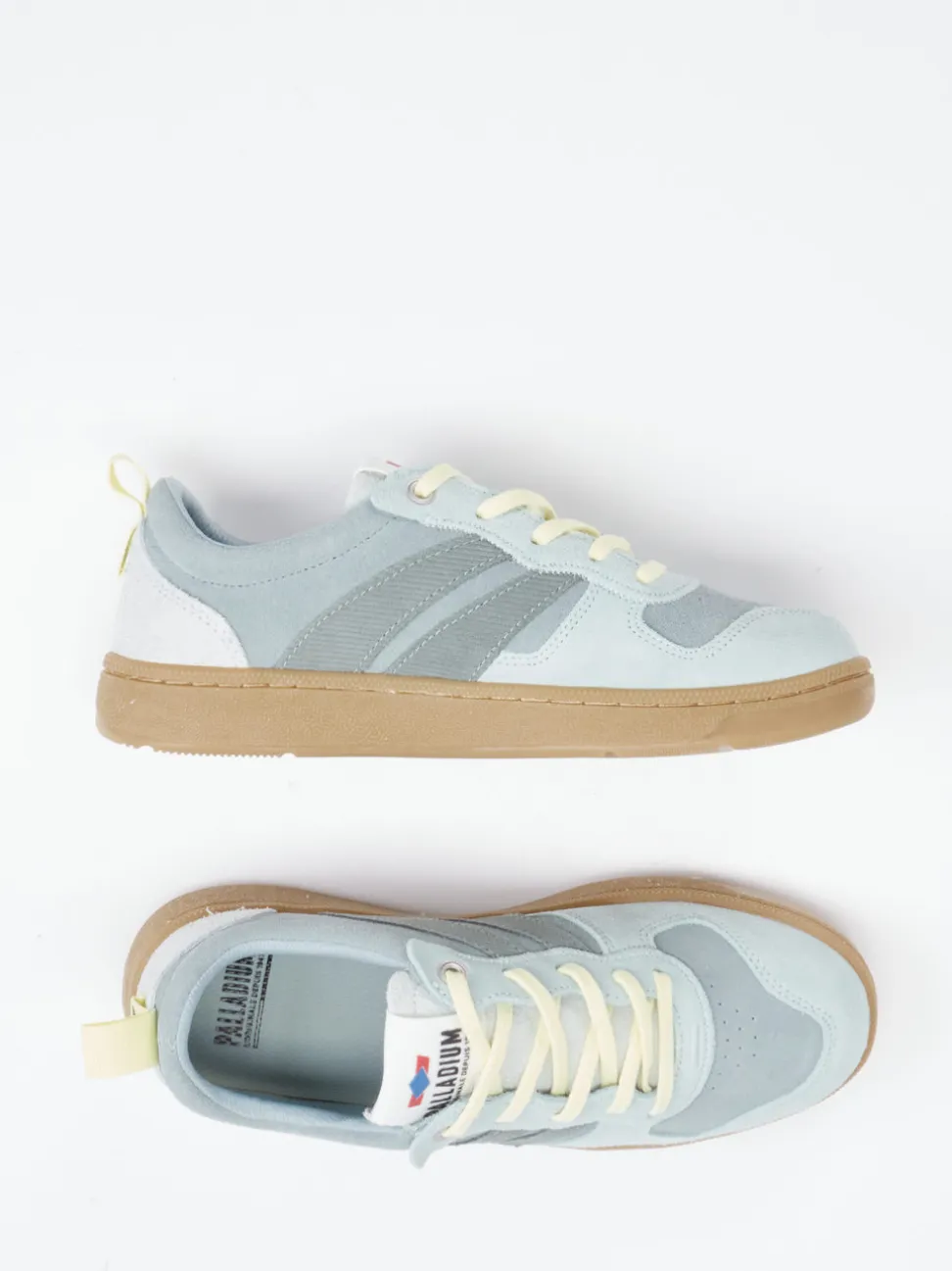 Palladium – Sneaker aus Veloursleder und Textil blaugrau