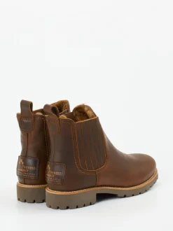 Panama Jack – Chelsea Boots aus Lammleder mittelbraun
