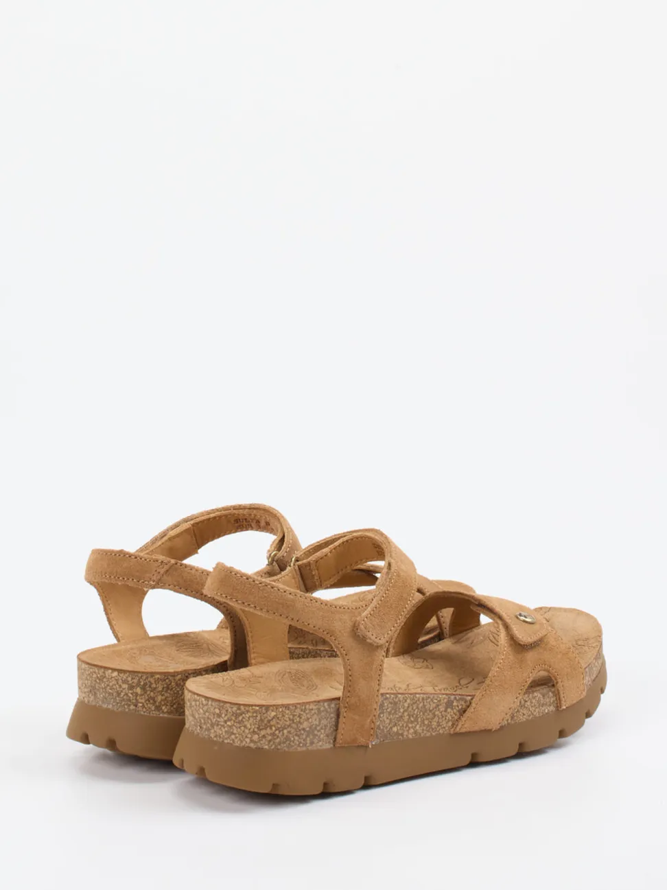 Panama Jack – Keilsandalette aus Veloursleder cognac