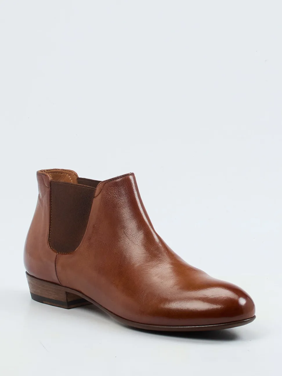 Pantanetti – Chelsea Boots aus Kalbleder mittelbraun