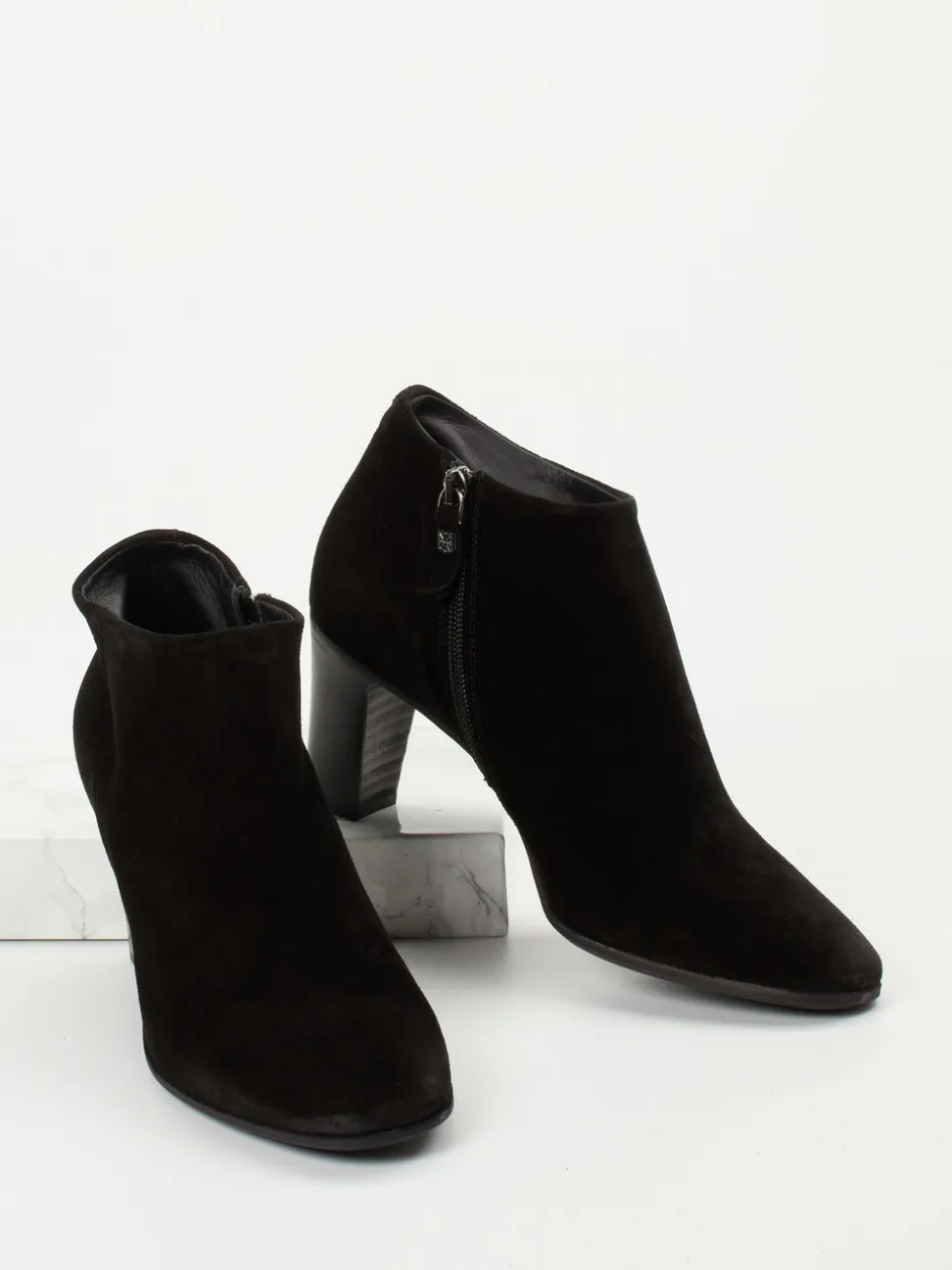 Pantanetti – Stiefeletten aus Veloursleder Schwarz