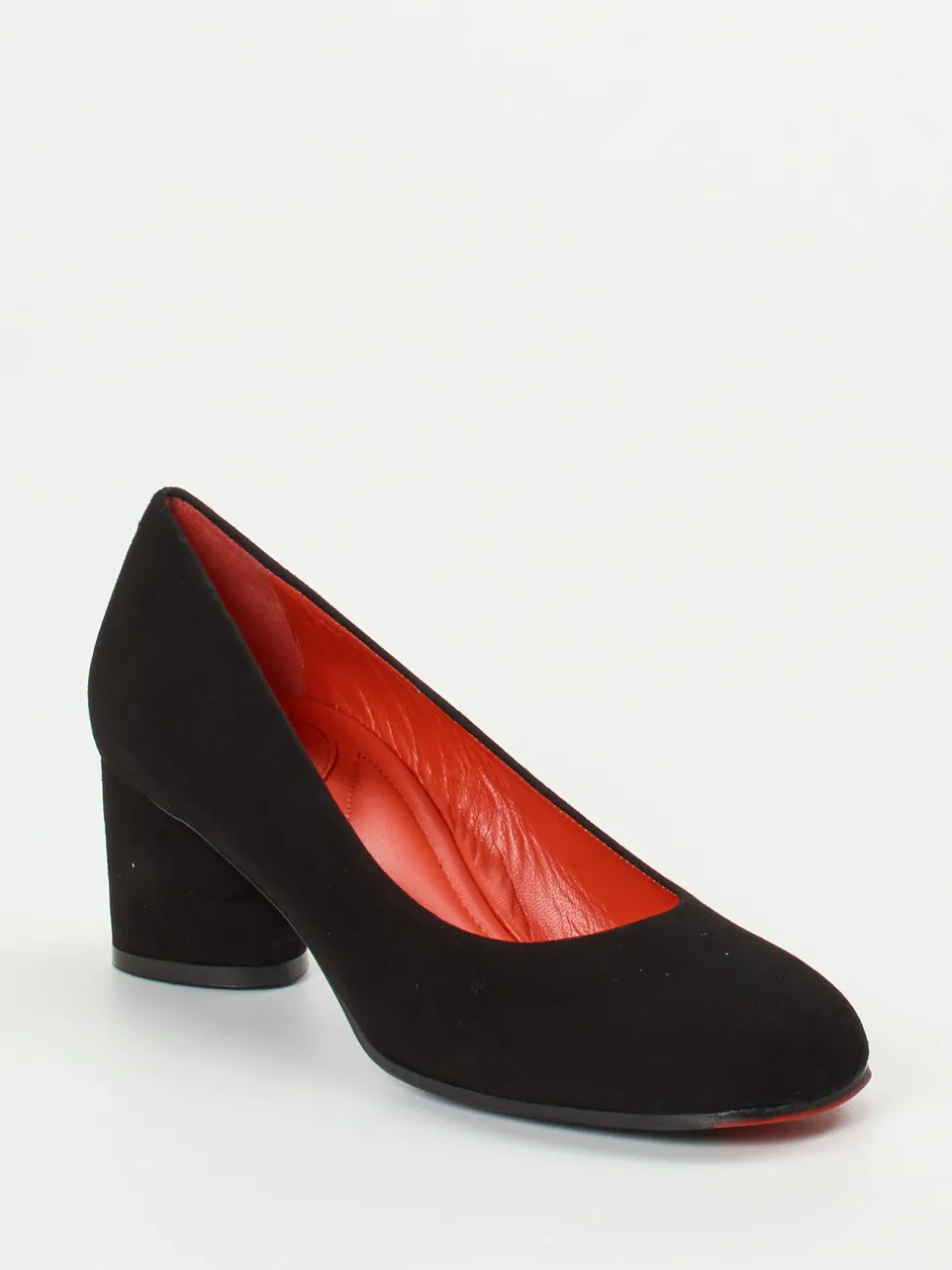 Pas de Rouge – Pumps aus Veloursleder schwarz