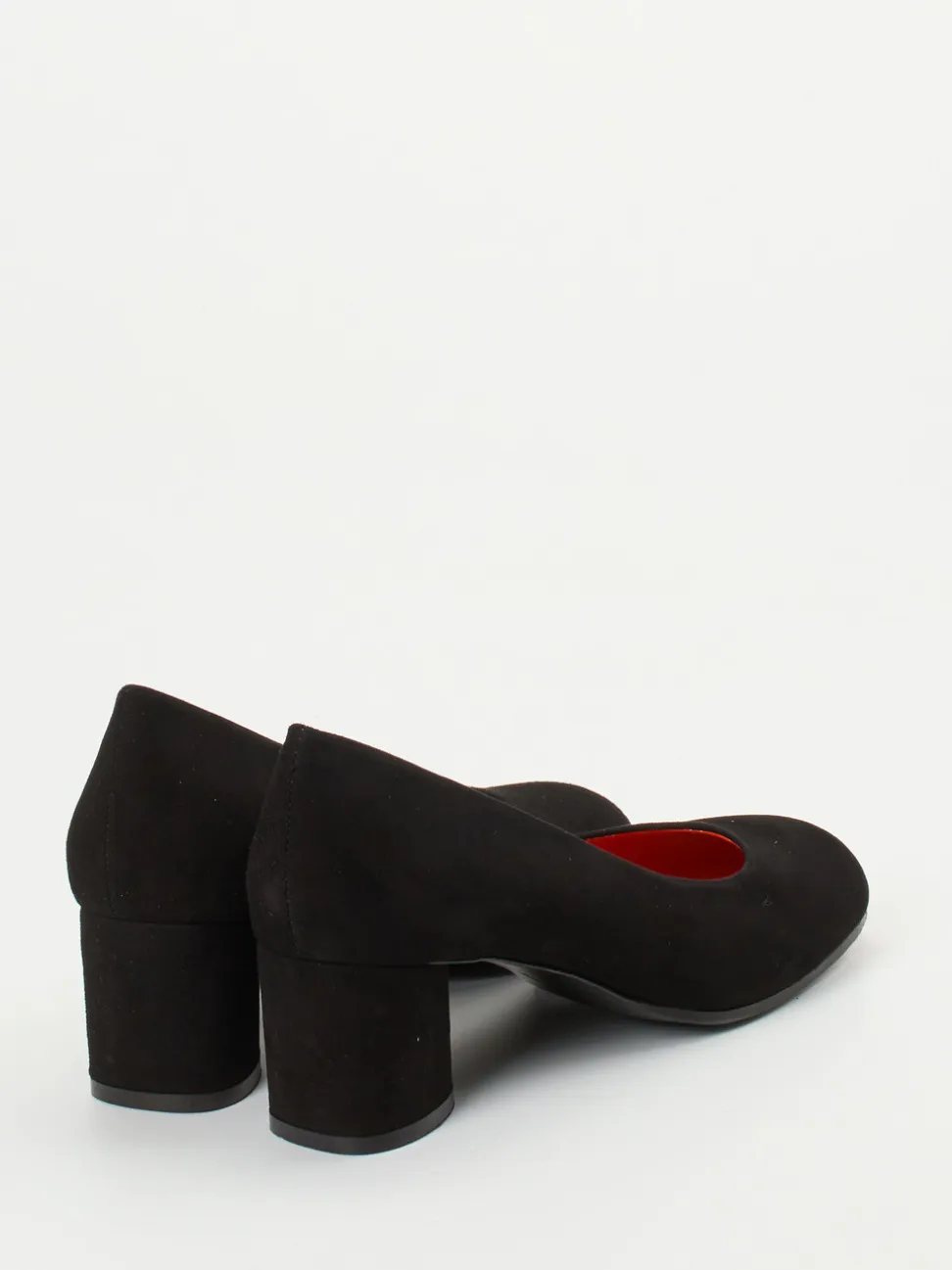 Pas de Rouge – Pumps aus Veloursleder schwarz