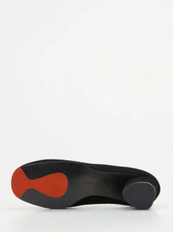 Pas de Rouge – Pumps aus Veloursleder schwarz