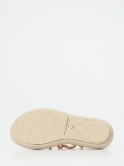 Patrizia Bonfanti – Keilsandalette aus Lammleder Roségold
