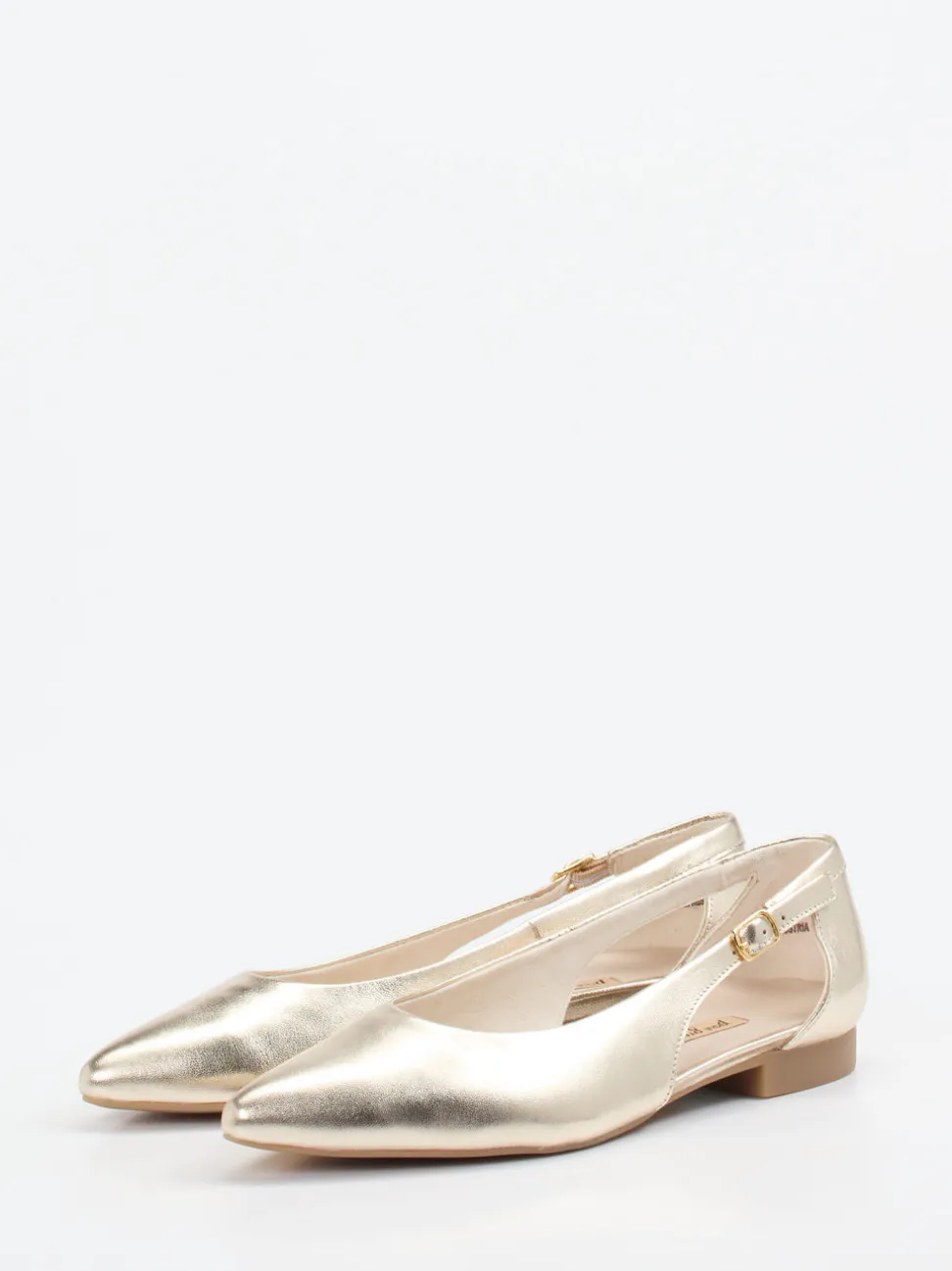 Paul Green – Ballerinas aus Metallicleder goldfarben