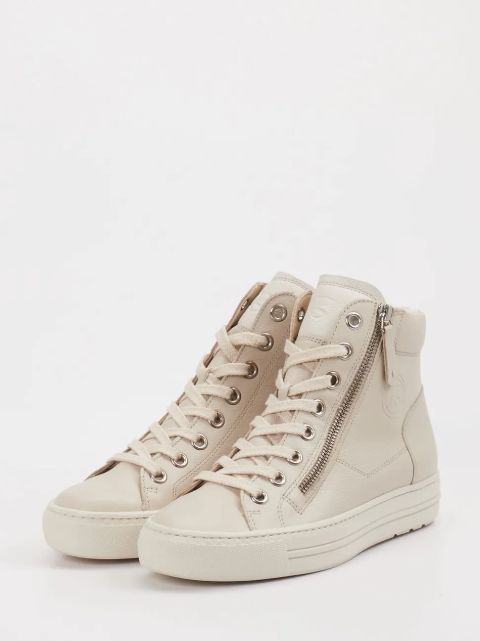 Paul Green – High-Top Sneaker aus Leder cremeweiß