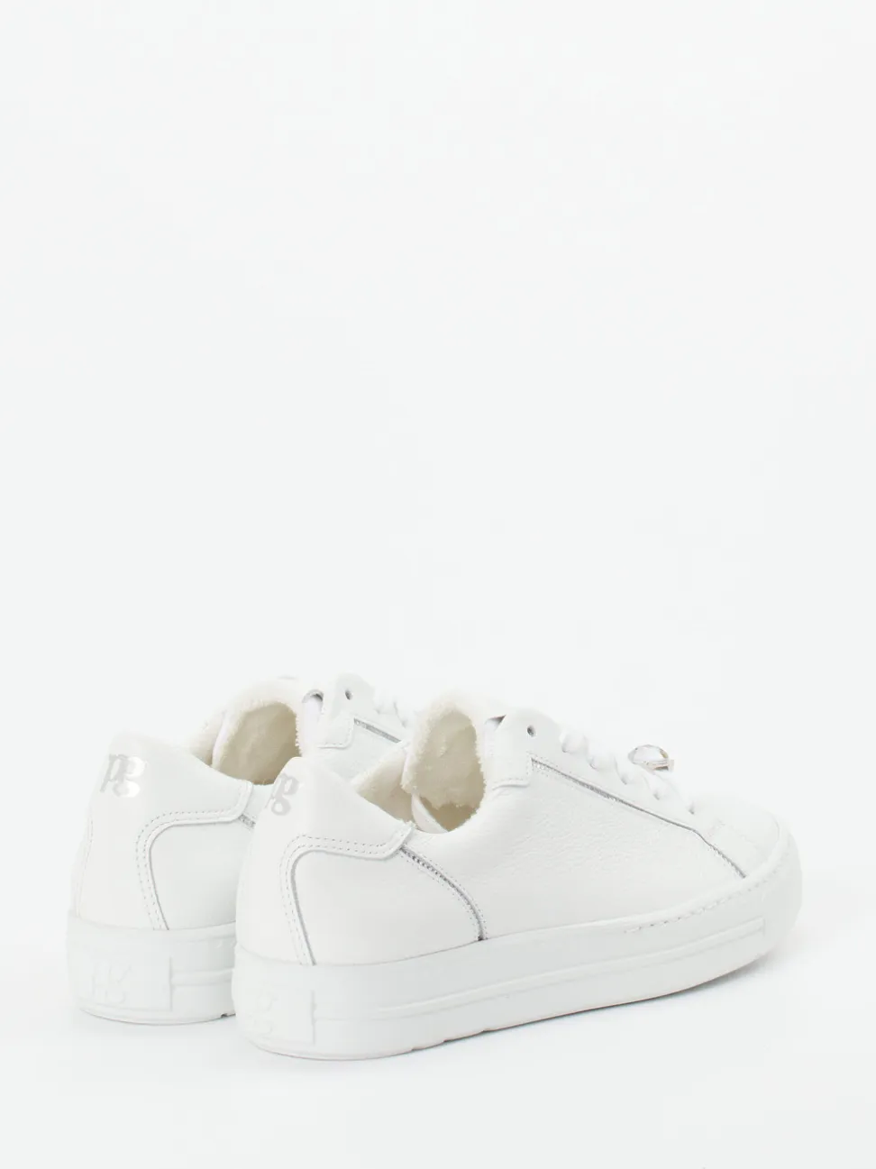 Paul Green – Low-Top Sneaker aus Kalbleder weiß