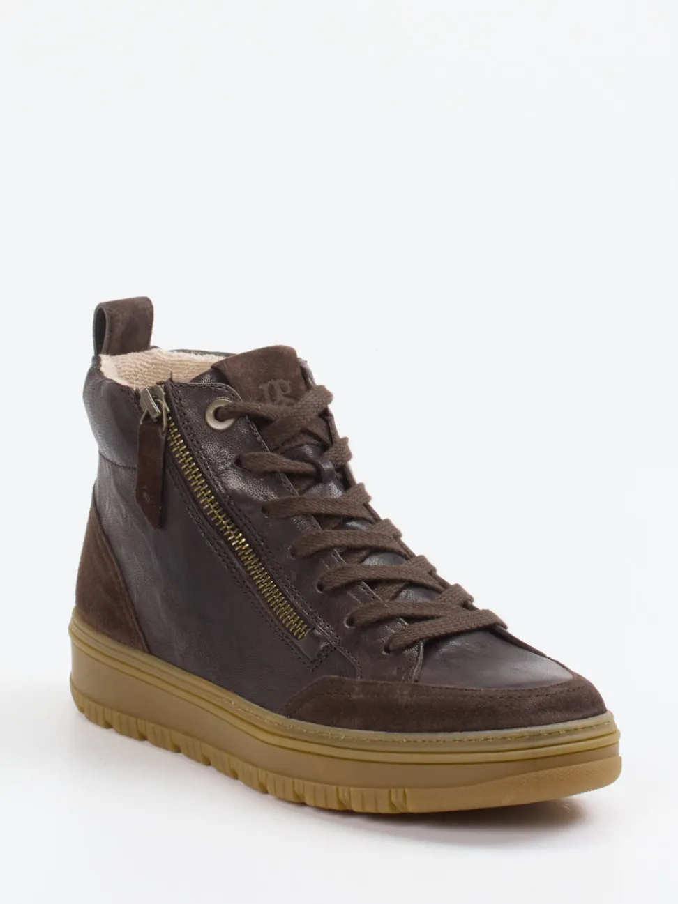 Paul Green – Mid-Top Sneaker aus Nubukleder braun