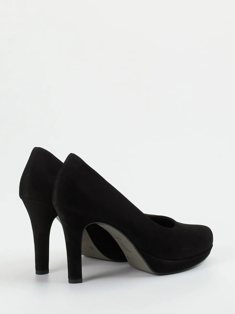 Paul Green – Plateau-Pumps aus Veloursleder schwarz